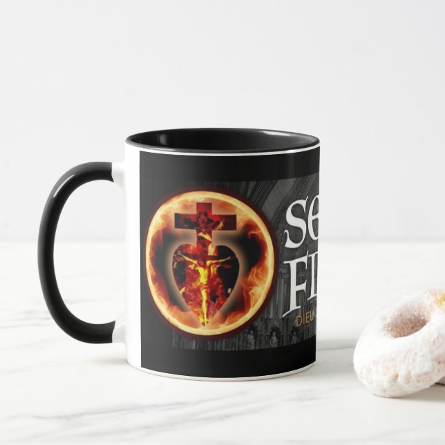 Katholischer religiöser Sensus Fidelium Crucifix Tasse (Mit Donut)