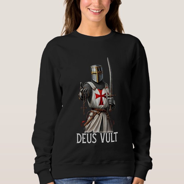 Katholischer Ritter Templer Latein Kreuzfahrer 6 Sweatshirt (Vorderseite)