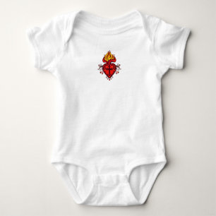 Katholischer Sacred Heart of Jesus Baby-Body Baby Strampler