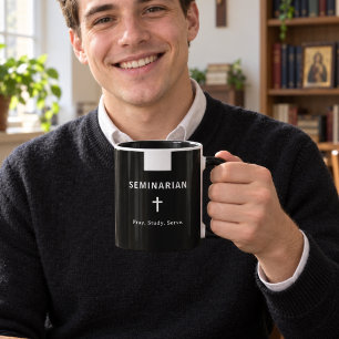 Katholischer Seminarist Bete Studieren Dienen Tasse