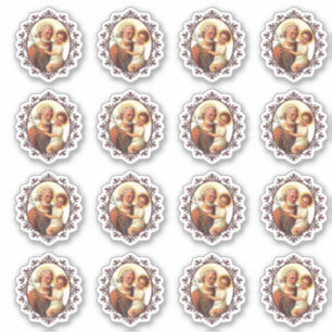 Katholischer St. Joseph Kind Jesus Religiöser Viny Aufkleber