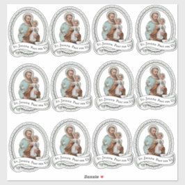 Katholischer St. Joseph mit Kind Jesus Religiös Aufkleber