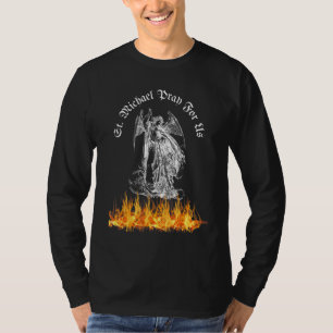 Katholischer St. Michael Betet Für Uns, Werft Sata T-Shirt