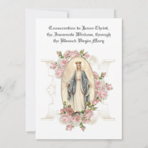 Katholischer Weihegebet Jesus Jungfrau Maria Mitteilungskarte