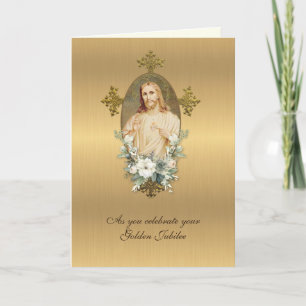 Katholisches 50. Hochzeitsjubiläum Jesus Karte