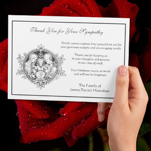 Katholisches Beileid Heilige Familienbeerdigung Dankeskarte