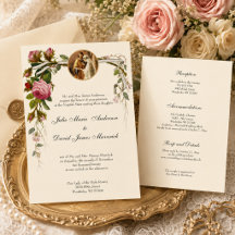Katholisches Elegantes Elfenbein-Hochzeitsempfang-