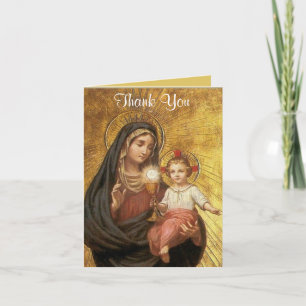 Katholisches Erste Heilige Kommunion Eucharistie D Dankeskarte