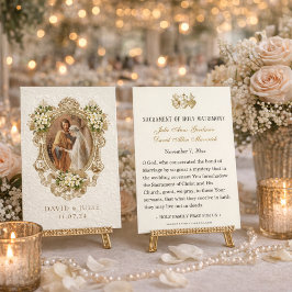 Katholisches Florales Gold Hochzeits-Heiligenbild