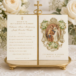 Katholisches Florales Gold Hochzeitsgebet