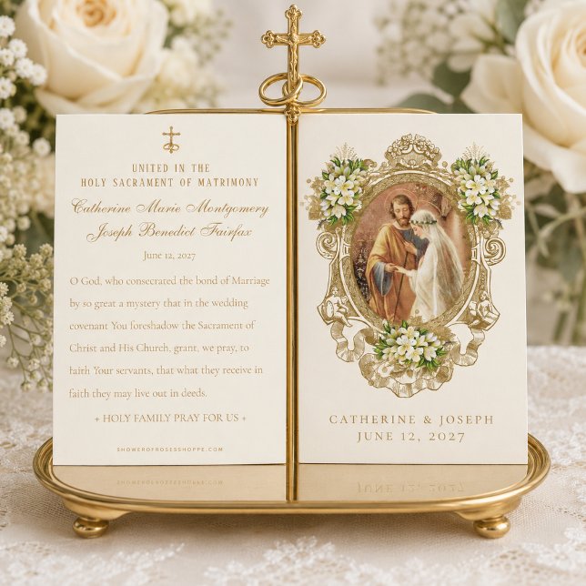 Katholisches Florales Gold Hochzeitsgebet  (Von Creator hochgeladen)