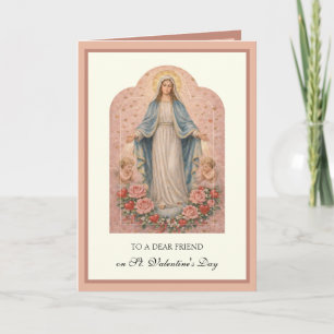 Katholisches Freund Valentinstag Mutter Maria Feiertagskarte