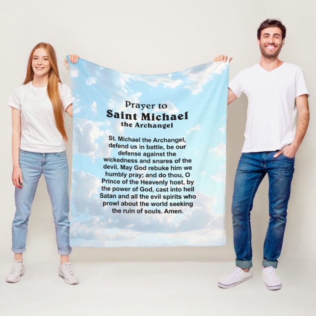 Katholisches Gebet für Schutz und Mut Fleecedecke (Beispiel)