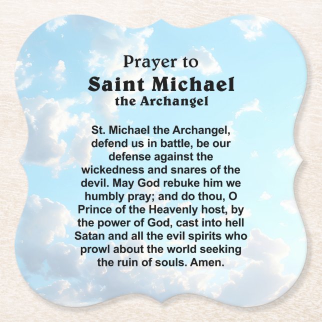 Katholisches Gebet für Schutz und Mut Untersetzer (Vorderseite)