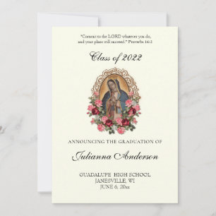 Katholisches Guadalupe Elegantes religiöses Abschl Einladung