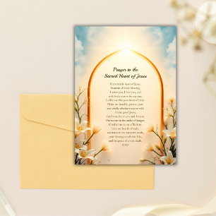 Katholisches Heiliges Herz Jesu Gebetskarte Mitteilungskarte