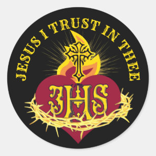 Katholisches Heiliges Herz Jesu Religiös Runder Aufkleber