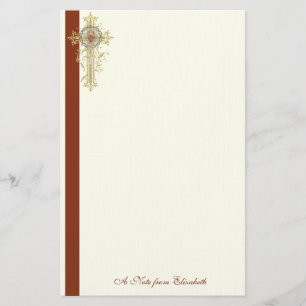 Katholisches Heiliges Herz Jesus Kreuz Briefpapier