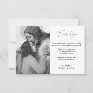 Katholisches Heiligherz Jesus Beerdigung Beileid Dankeskarte