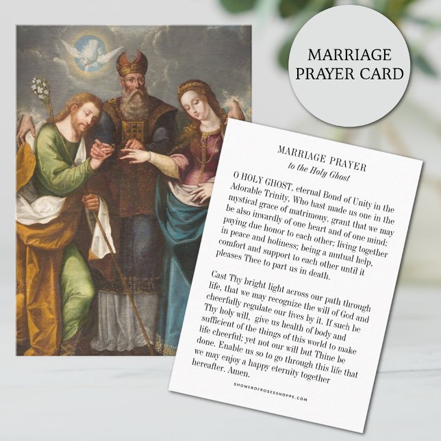 Katholisches Heiratsgebet zum Heiligen Geist (Geis Visitenkarte (Traditional Catholic Marriage Prayer Card to the Holy Ghost)
