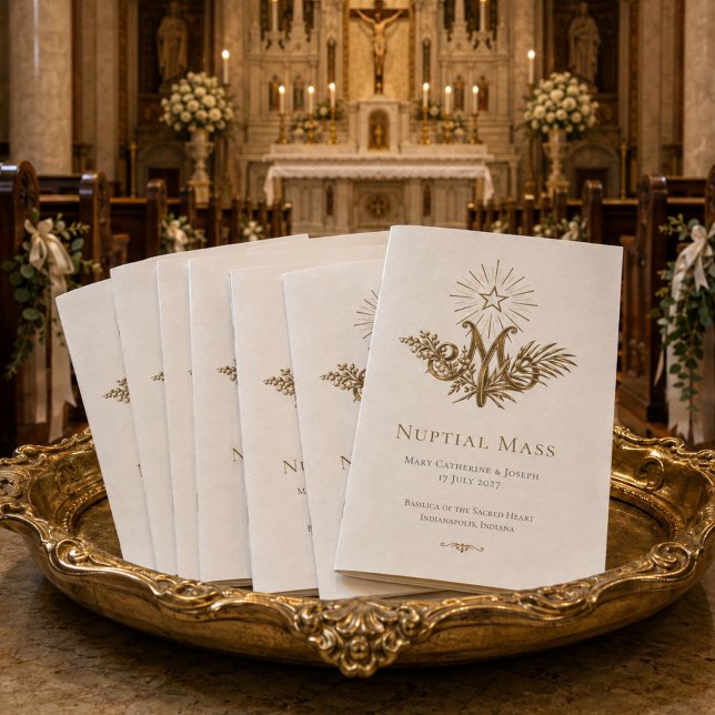 Katholisches Hochzeitsprogramm Marianisches Monogr (Von Creator hochgeladen)