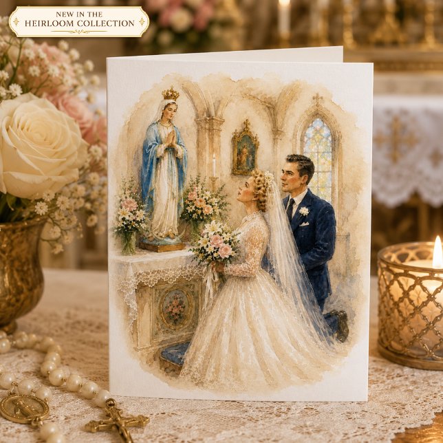 Katholisches Hochzeitssegen Gesegnete Mutter Altar Karte (Von Creator hochgeladen)