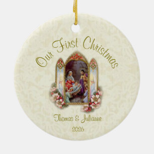 Katholisches Keramik-Weihnachtsornament zur Hochze Keramik Ornament