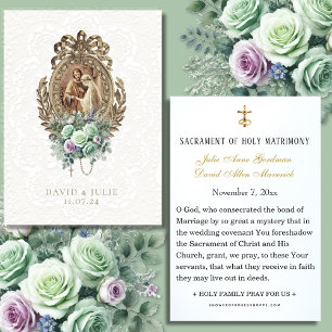 Katholisches Mary Joseph Florales Hochzeitsgebet K