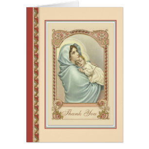 Katholisches Mutter-Mary-Baby Jesus danken Ihnen