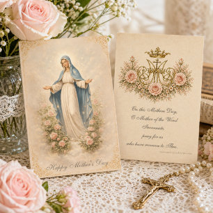 Katholisches Muttertagsgedenken Marianische Heilig Mitteilungskarte