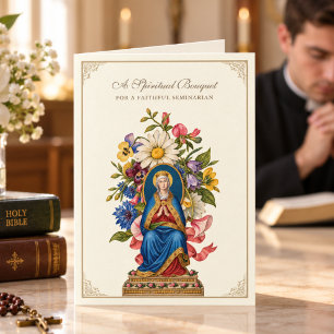 Katholisches Seminaristen-Spiritual-Bouquet-Gebet Feiertagskarte