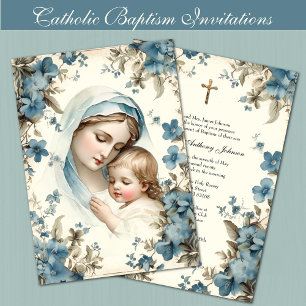 Katholisches Taufgeschehen Gesegnete Mutter Jesus Einladung
