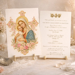 Katholisches Taufritual Taufe Maria Jesus Einladung