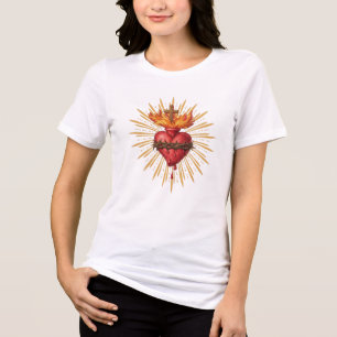 Katholisches Traditionelles Herz Jesu Tri-Blend Shirt
