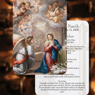 Katholisches Verkündigungs-Maria-Angelus-Gebetskar Visitenkarte
