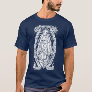 Katholisches Vintage-Stich der Jungfrau Maria T-Shirt