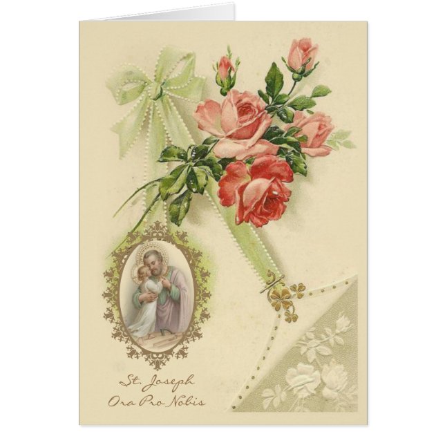 Katholisches Vintages Blumen St- Josephjesus (Vorne)