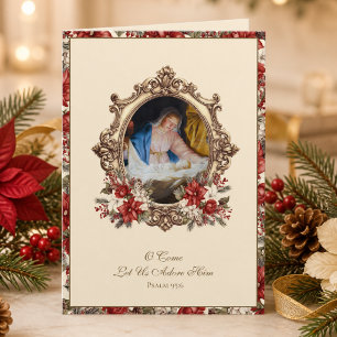 Katholisches Weihnachtsbild Gesegnete Mutter und J Feiertagskarte
