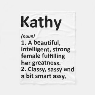 Kathy Definition Personalisierter Name Lustiges We Fleecedecke
