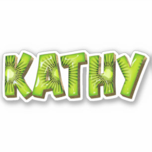 Kathy Name Kiwi Design Aufkleber Sticker
