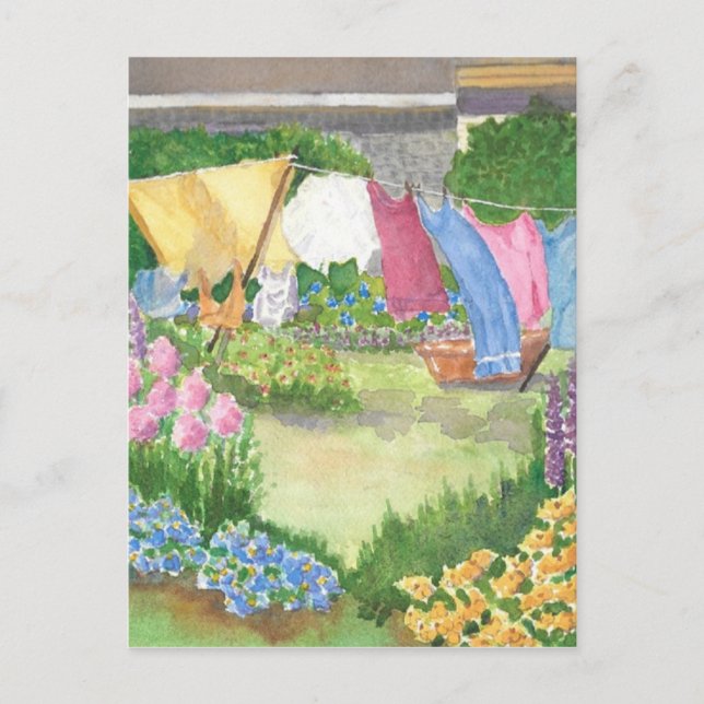 Kathy's Wäscherei auf der Monhegan Island Maine Po Postkarte (Vorderseite)