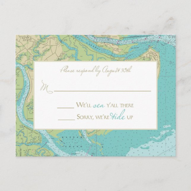 Katie & Brad's Wedding Antwort Postkarte (Vorderseite)