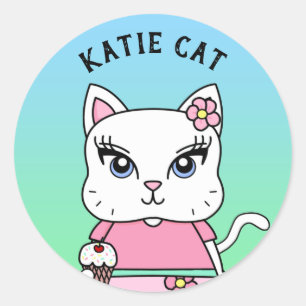 Katie Cat Personalisiert Stickers