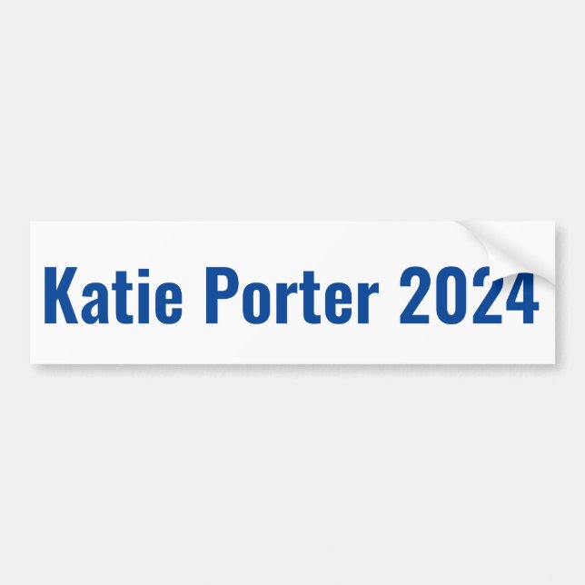 Katie Porter für Präsident 2024 Autoaufkleber (Vorne)