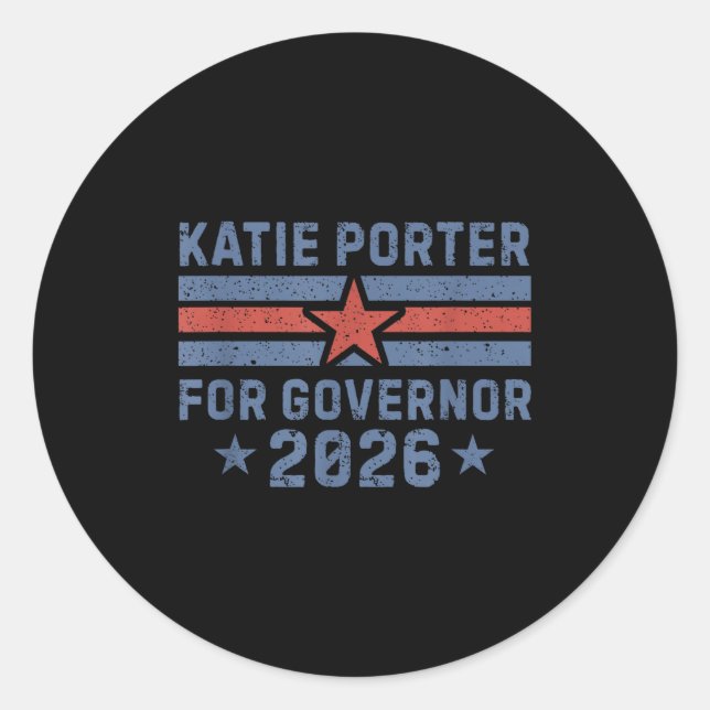 Katie Rter For Governor Of California Rter 2026  Runder Aufkleber (Vorderseite)