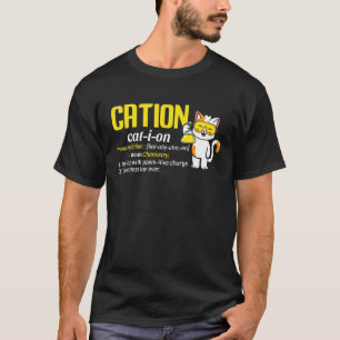 Kation  Kat Ion Wissenschaft Pawsitive Wortspiel C T-Shirt