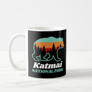 Katmai National Park Alaska Bear Retro Geschenk Kaffeetasse