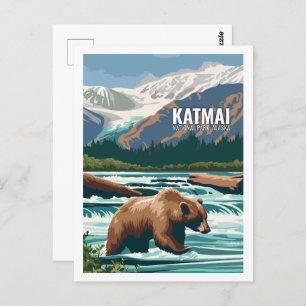 Katmai National Park Alaska USA Postkarte