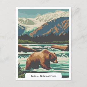 Katmai National Park, Alaska USA Postkarte