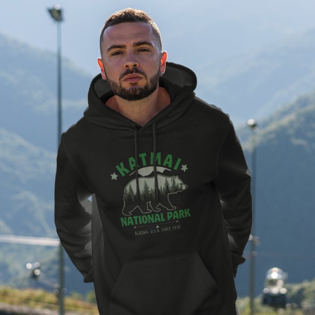 Katmai National Park, Established 1918, Alaska Hoodie (Von Creator hochgeladen)